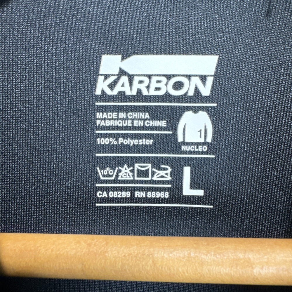 Karbon 1/4 Zip Pullover Sweaters Mens L Black K-Wick Performance‎ Athletic - Picture 4 of 9